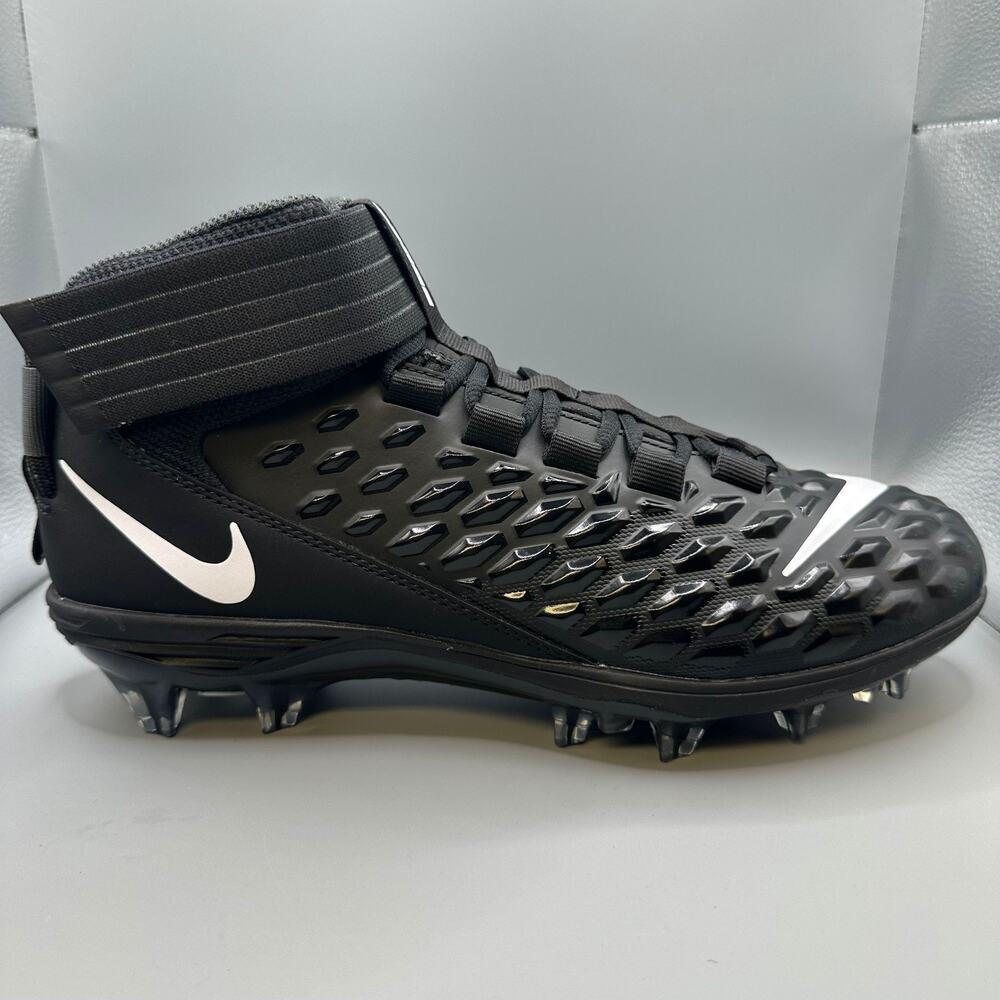 Nike Force Savage Pro 2 Mid Football Cleats Men Size 10.5 Black AH4000-002 NEW